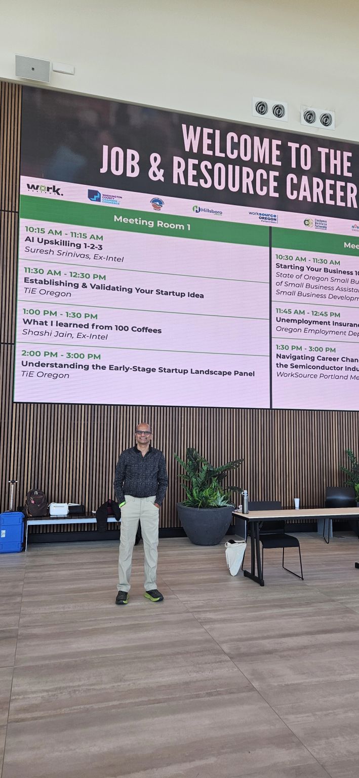 Suresh Srinivas leading a Skill Forward build session.